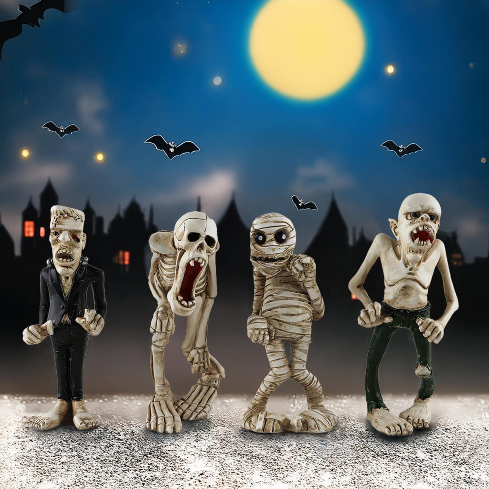 Amazon.com: clinmday Halloween Figurine Spooky Mini Mummy Zombie